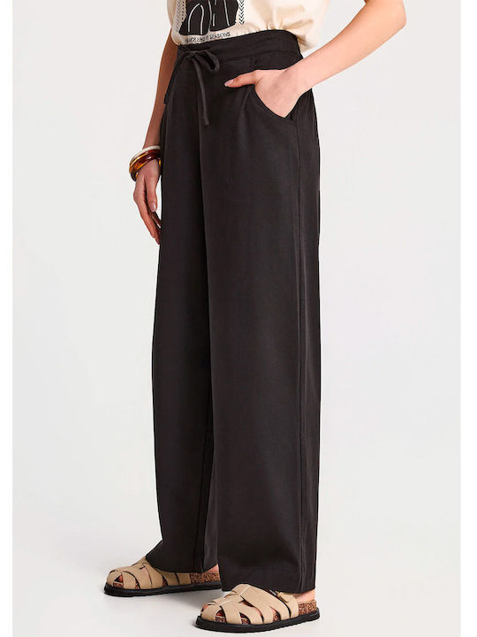 Fbl Women's Fabric Trousers Black