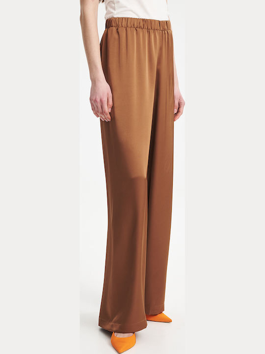 Zoya Women's Fabric Pantaloons with Rubber Band Brown