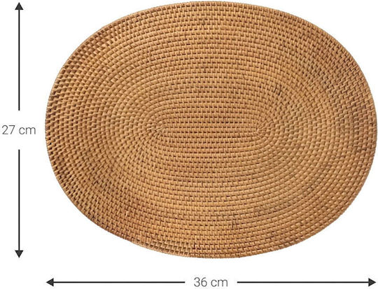 Polihome Σουπλά Στρογγυλό Rattan 36cm