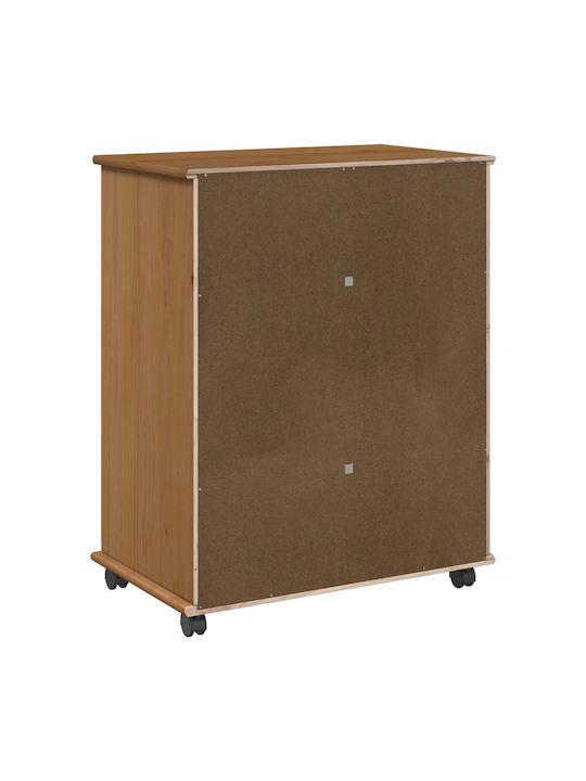 Kommode Schlafzimmer aus Massivholz mit 5 Schubladen 63,5x39x79cm