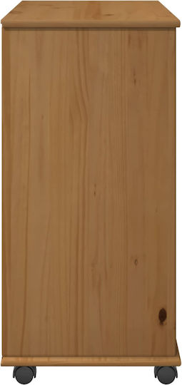Bedroom Chest of Drawers Made of Solid Wood with 5 Drawers 63.5x39x79cm