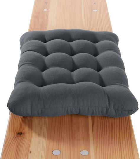 Butlers Solide Gartenstuhlkissen Anthrazit 36x25cm (Verschiedene Farben)