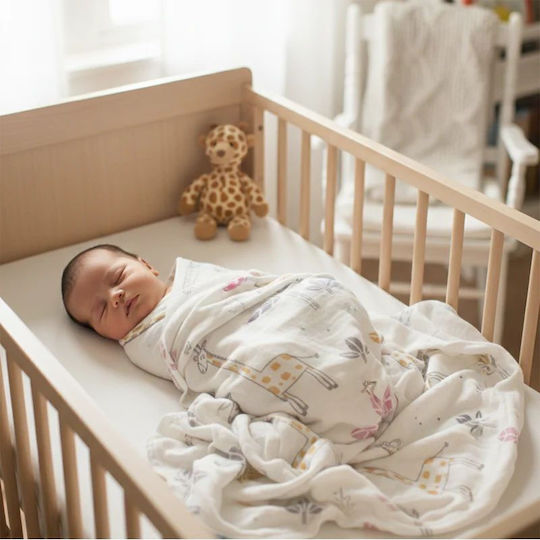 Gamberritos Kids Одеяло за пелени от муселин бежово 120x120 см