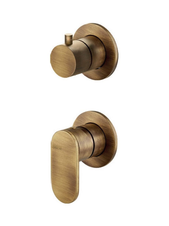 Armando Vicario Built-in Mixer & Diverter Set for Shower Silver