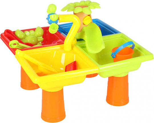 ikonka Sandbox Playground Toy with Multicolour Slide for Ages 3+