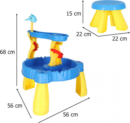 ikonka Sandbox Play Toy Blue for Ages 3+