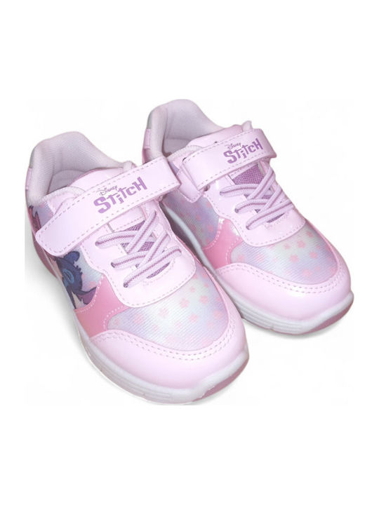 Παιδικά Sneakers με Φωτάκια Ροζ