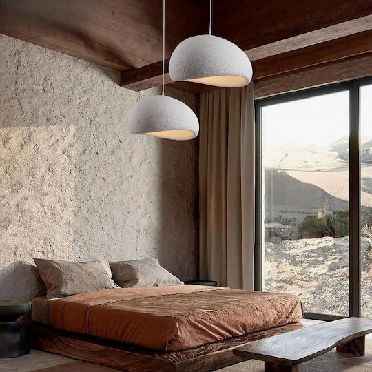 Home Lighting Pendant Κρεμαστό Φωτιστικό Λευκό με Ντουί E27 40x40εκ.