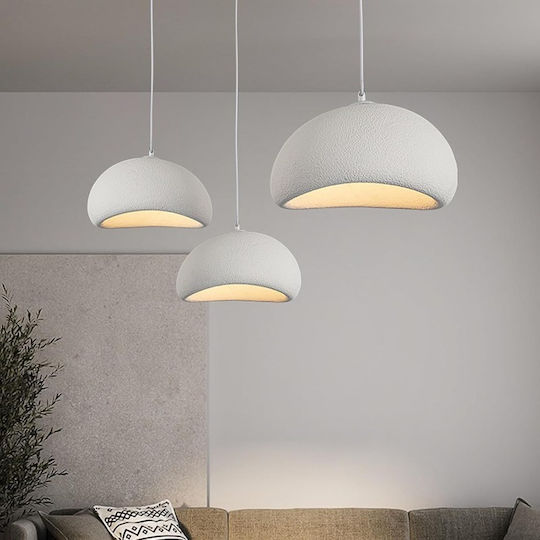 Home Lighting Pendant Κρεμαστό Φωτιστικό Λευκό με Ντουί E27 40x40εκ.