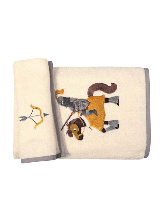 Greenwich Polo Club Βρεφική Πετσέτα Σώματος Beige Βάρους 400gr/m²