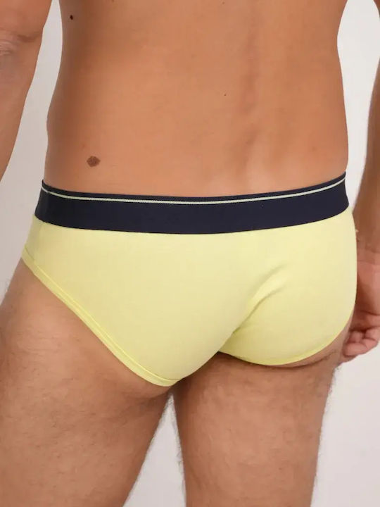 Men's Slip Yellow Printed