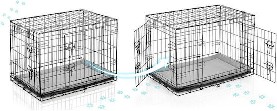 Pethaus Wire Dog Cage Small Gray 75x45x54cm