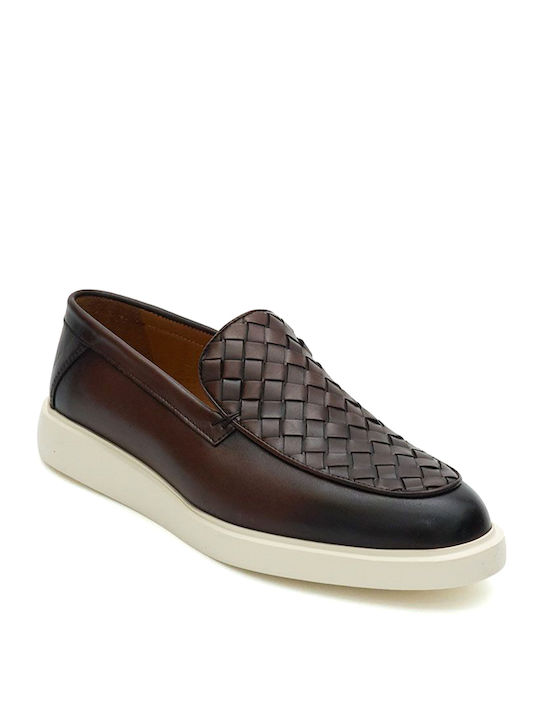 Perlamoda Men's Loafers in Brown Colour