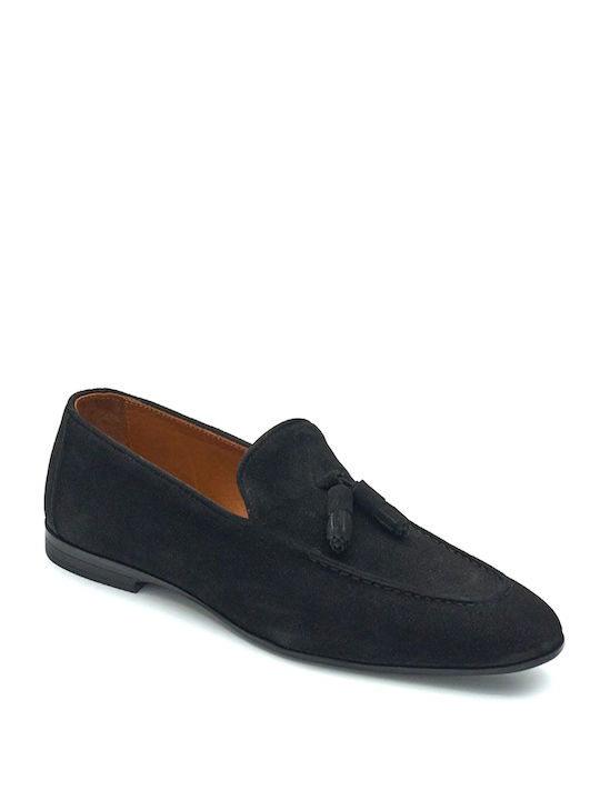 Perlamoda Men's Moccasins in Black Colour