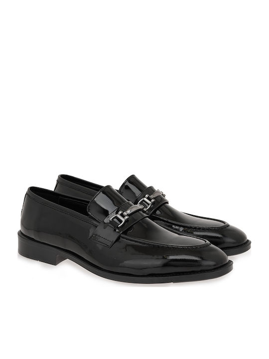 Δερμάτινα Ανδρικά Loafers σε Μαύρο Χρώμα