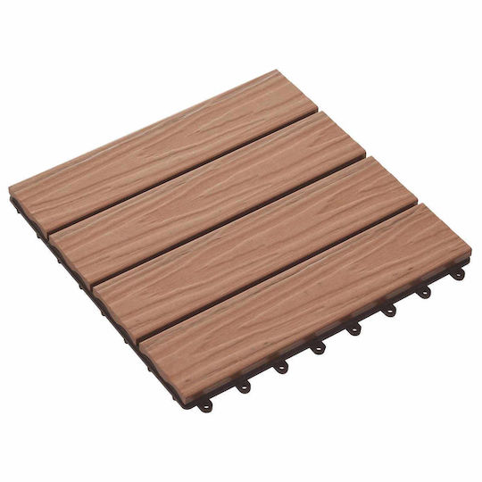 vidaXL Tile for Garden Flooring from WPC 3x3cm 11 Pieces