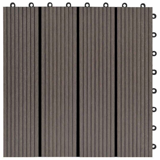 vidaXL Material Pentru Pardoseală De Grădină Din WPC 30x30cm 11 Bucăți