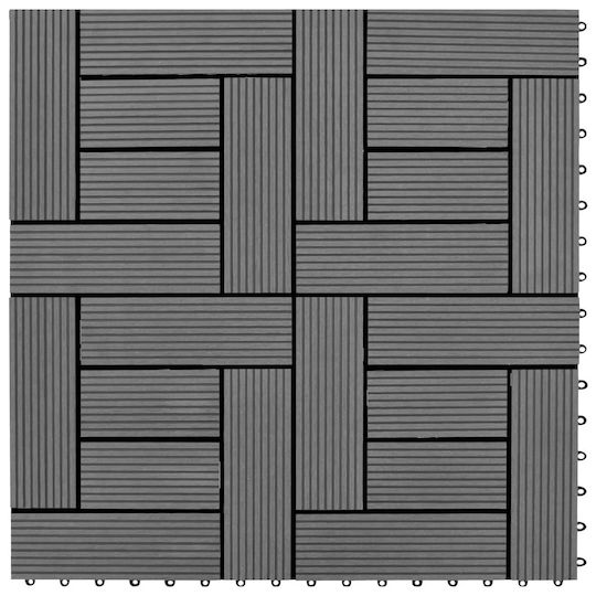 vidaXL Material for Garden Flooring from WPC 30x30cm 11 Pieces