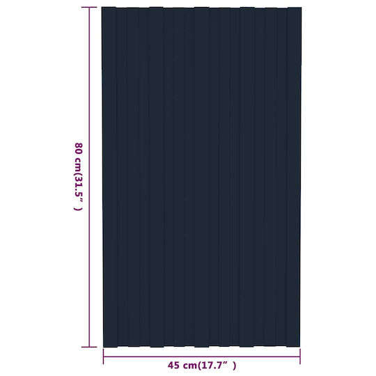 vidaXL Material De Construcție Pentru Garduri De Grădină Din Oțel 80x45x45cm 36 Bucăți