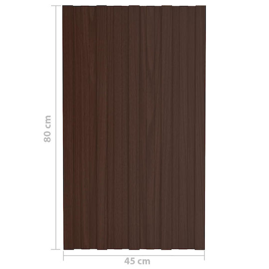 vidaXL Material De Construcție Pentru Garduri De Grădină Din Oțel 80x45x45cm 12 Bucăți Maro