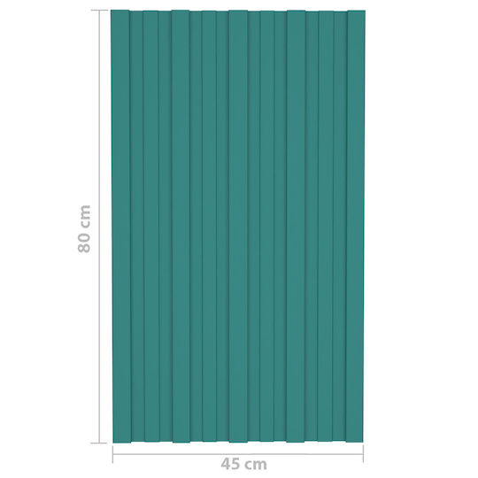 vidaXL Material De Construcție Pentru Garduri De Grădină Din Oțel 80x45x45cm 36 Bucăți Verzi