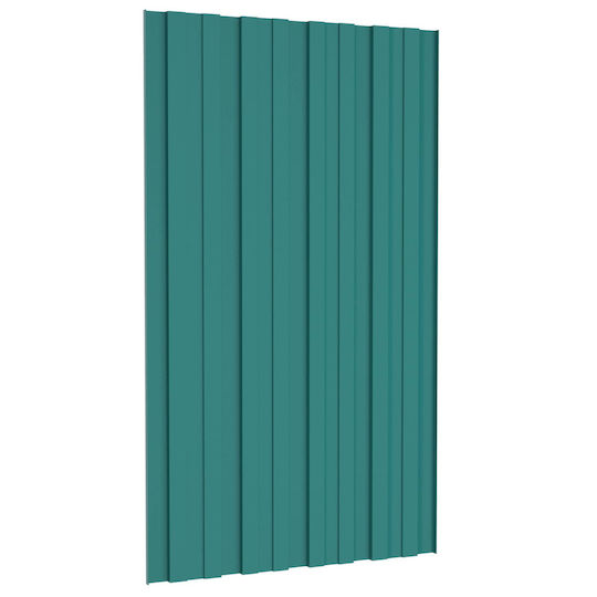 vidaXL Material De Construcție Pentru Garduri De Grădină Din Oțel 80x45x45cm 12 Bucăți Verzi