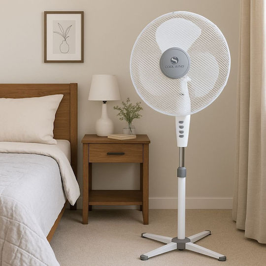 Coolwind Ventilator Oρθοστάτης 45W Lüfterdurchmesser 40cm Grau