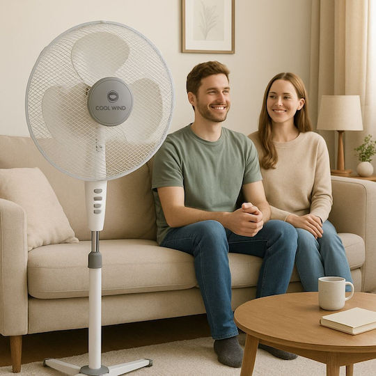 Coolwind Ventilator Oρθοστάτης 45W Lüfterdurchmesser 40cm Grau