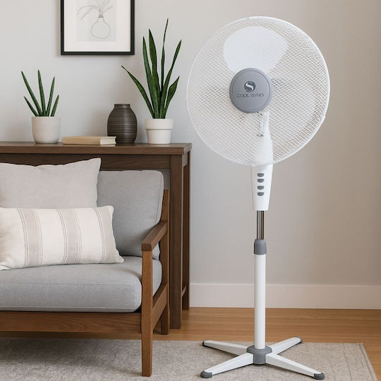 Coolwind Ventilator Oρθοστάτης 45W Lüfterdurchmesser 40cm Grau