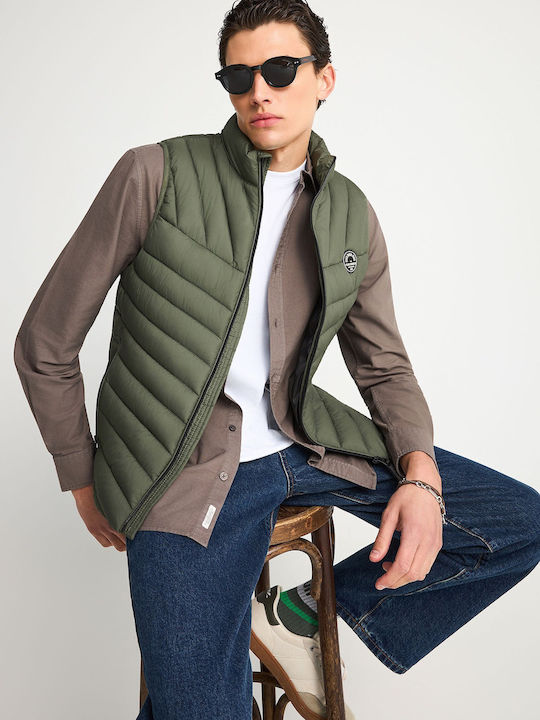Sleeveless Puffer Jacket Green