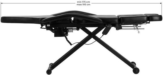 Activeshop Tattoo Chair Black with Adjustable Height and Electric Lifting Mechanism Bed