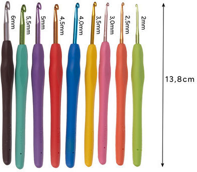 Set De Croșetat 58 Piese Zola 21 Croșete Mărimi 0.6 6 Mm 5 Bile De Ață Riglă De Croitor Foarfece Ace Diverse Geantă De Depozitare