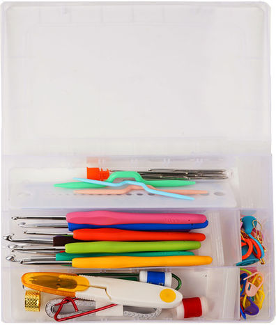 Set De Croșetat XXL Zola 113 Piese 40 Bobine 9 Croșete 2-6 Mm Ace Foarfece Alte Accesorii Multicolore