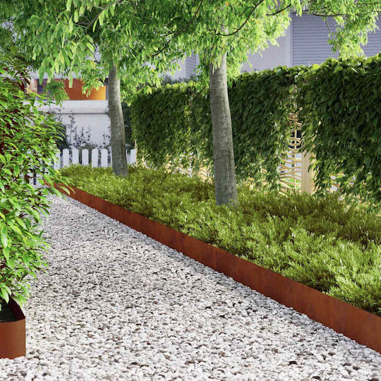 vidaXL Metallische Gartenhecke in Brauner Farbe