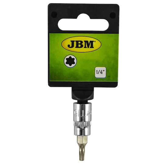 JBM Bit-Stecknuss mit Torx-Bit und Antriebsvierkant 1/4'' Größe T20 1Stück