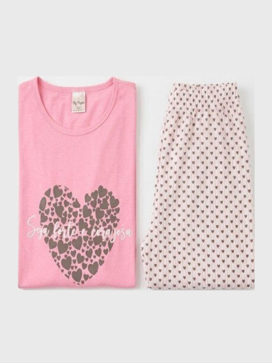 Soccus Set De Pijamale Dama De Iarnă Din Bumbac Roz