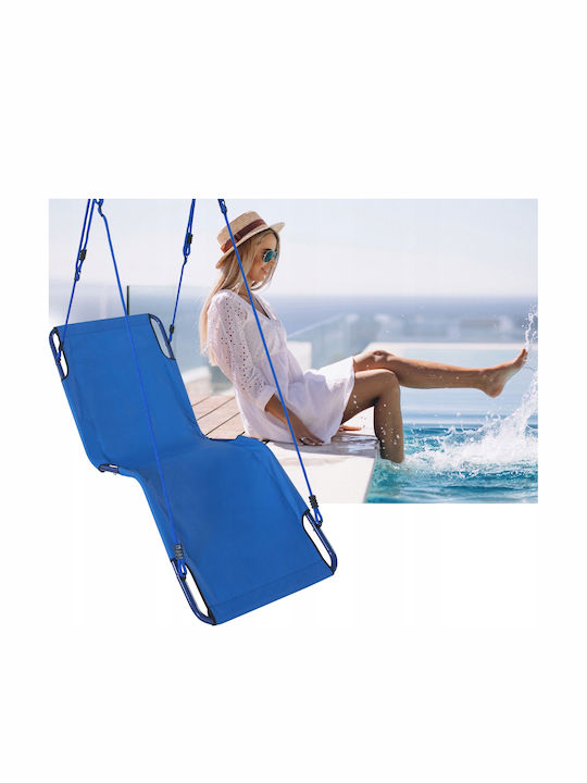 Leagăn Fotoliu cu Suport și Pernă din Material Textil Gri Rezistent până la 150kg 170x56.5x190cm