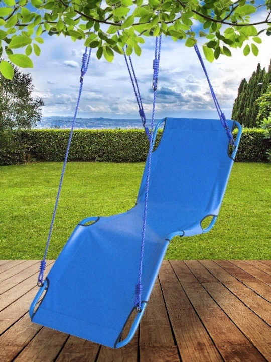 Leagăn Fotoliu cu Suport și Pernă din Material Textil Gri Rezistent până la 150kg 170x56.5x190cm