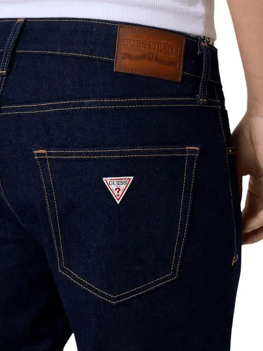 Men's Slim Fit Elastic Blue Jeans Pants