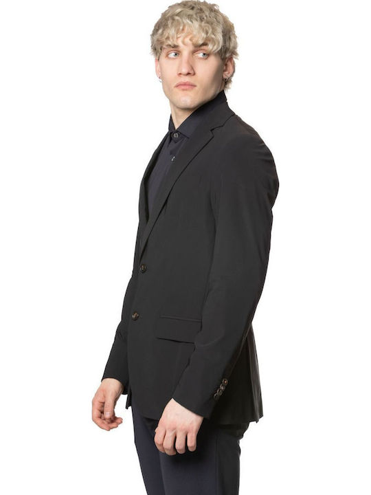 Summer Men’s Suit Jacket Slim Fit Black