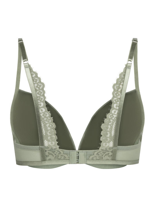 Green Push Up Bra with Underwire