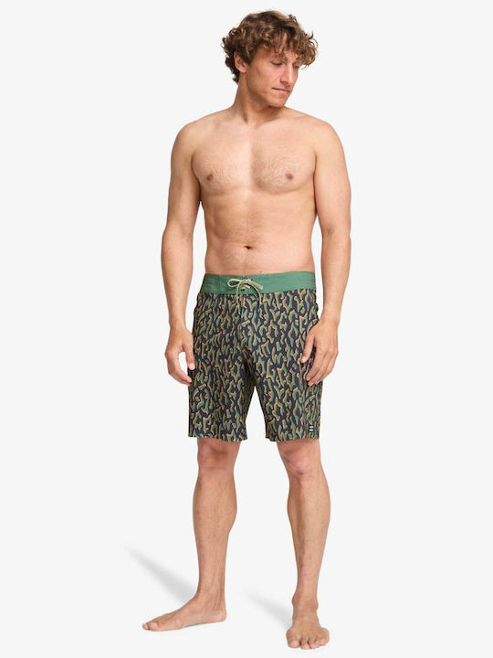 Sundays Pro Men's Swimwear Bermuda Green with Prints
