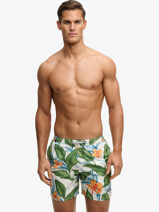 Ovin Hawaiian Men's Swim Shorts Multicolour with Patterns