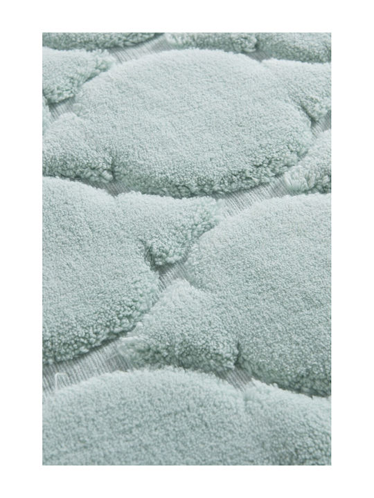 Lenjerii Deosebite Non-Slip Set Cotton Bath Mats Mint 2 Pieces