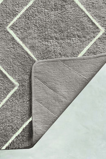 Lenjerii Deosebite Set Cotton Bath Mats Longan Gray 2 Pieces
