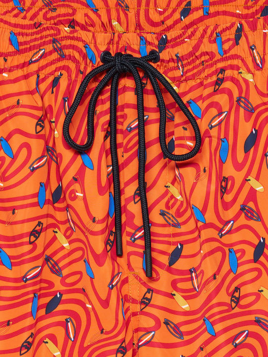 Herren-Bademode Kurze Hosen Orange
