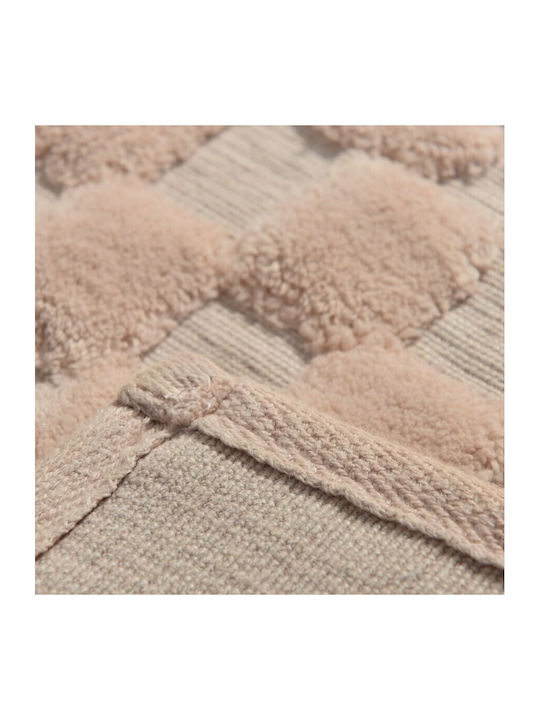 Lenjerii Deosebite Rutschfestes Set Badematten Baumwolle Rosa Powder 2Stücke