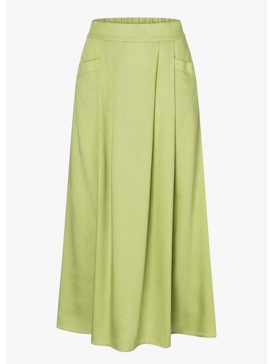 High Waist Maxi Skirt Light Green