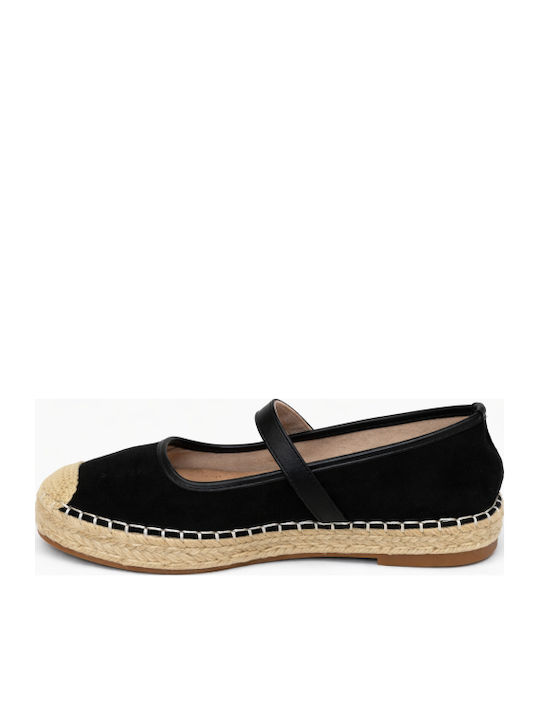 Women's Ballerina Shoes With Strap Black