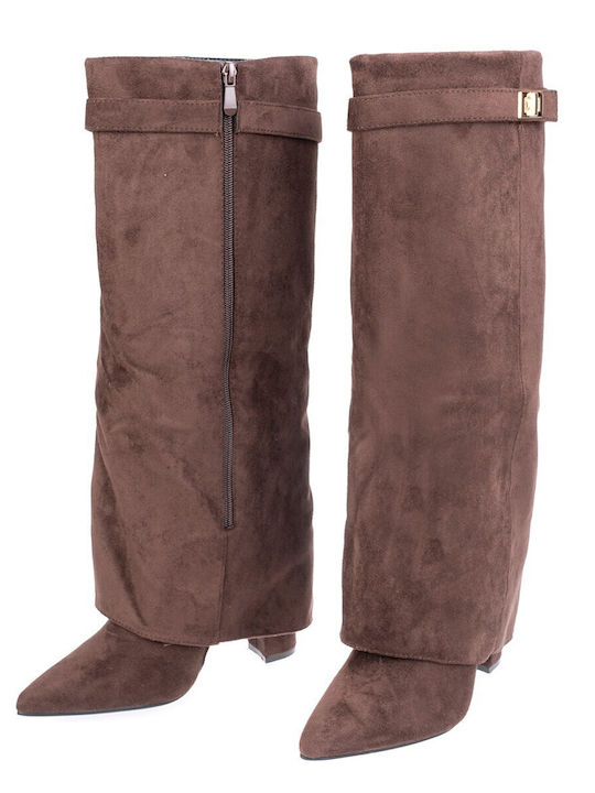 Damenstiefel mit Hohem Absatz Braune